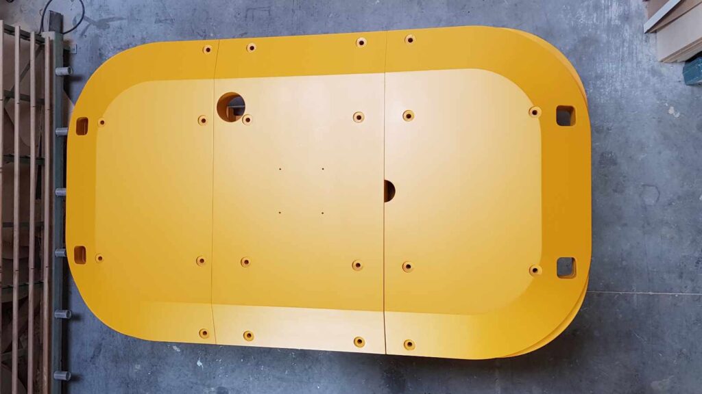 AUV Cuttlefish, DFKI Bremen, Felleryachting baut Auftriebskörper. Der Spezialist für Materialien Verklebungen und Beschichtungen im Subsea Bereich. 